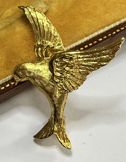 Vintage Napier Signed Gold Tone Bird Brooch