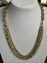 Vintage 1980s Gold Plated Multi Way Rope Chain Necklace