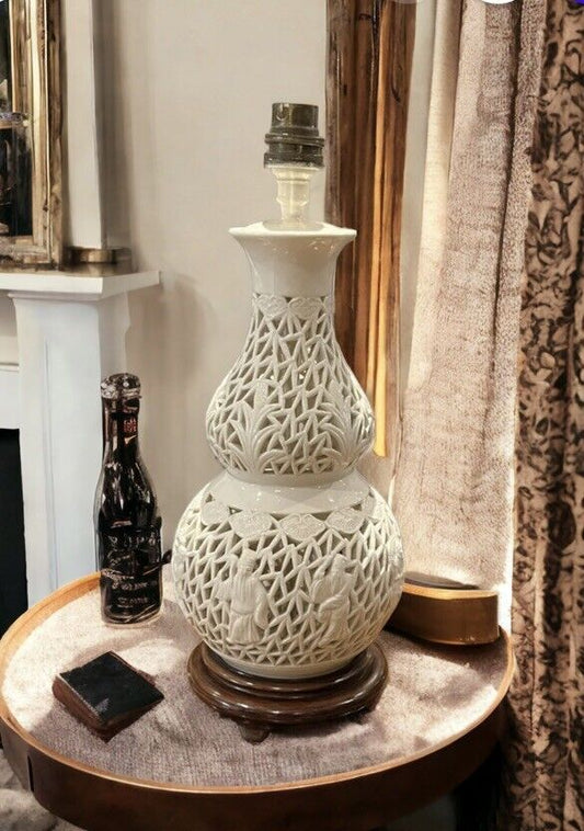 Chinese Vase That Has Been Converted To A Lamp