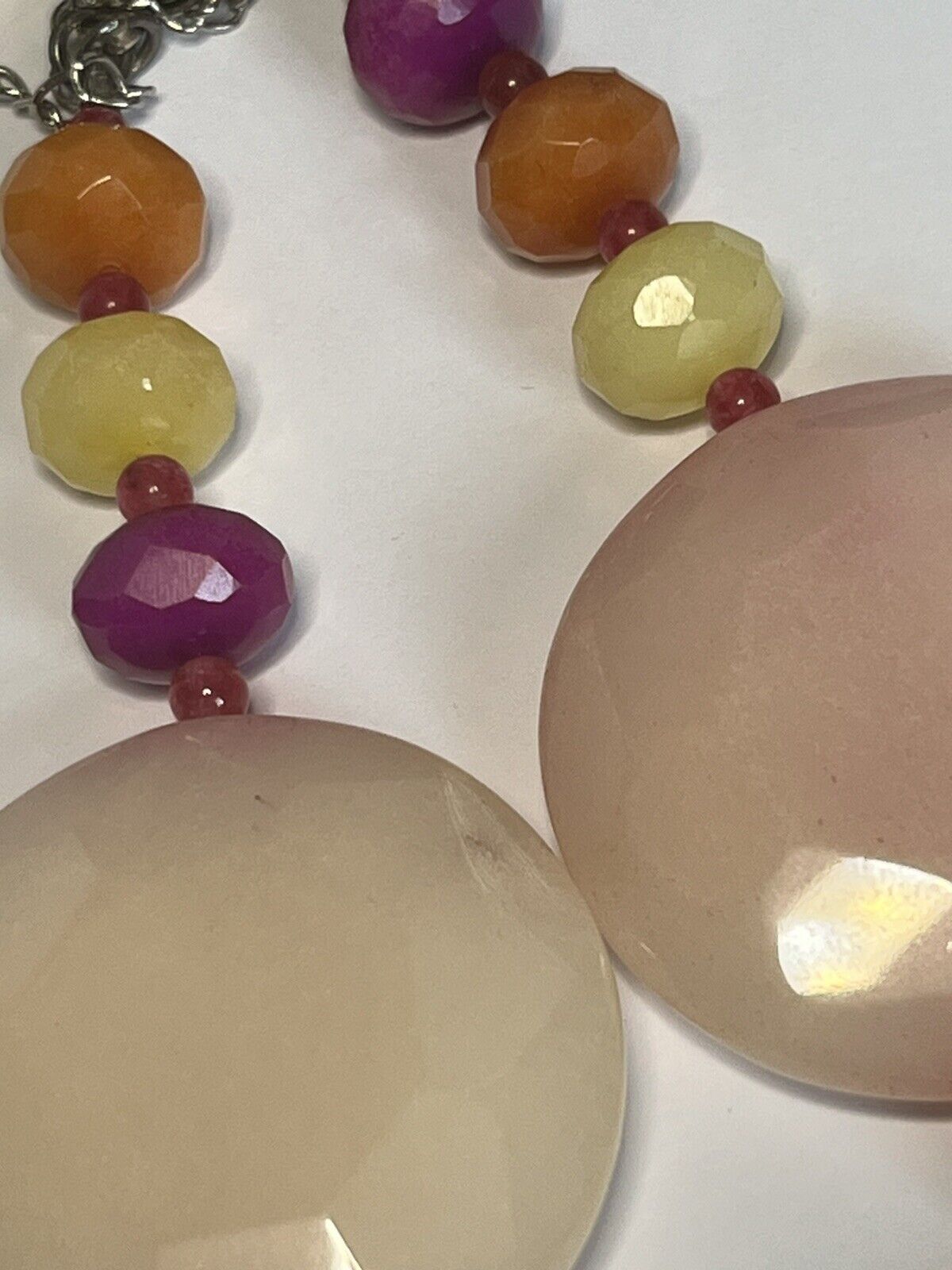 Butler And Wilson Statement Glass Disk Necklace