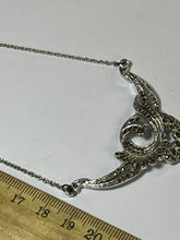 Vintage Marcasite Silver Tone Necklace