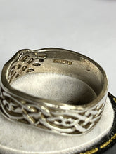 Vintage Silver 925 Celtic Wave Ring Size M