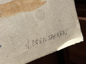 Originally Watercolour Illustrations Works By N Osten Sacken
