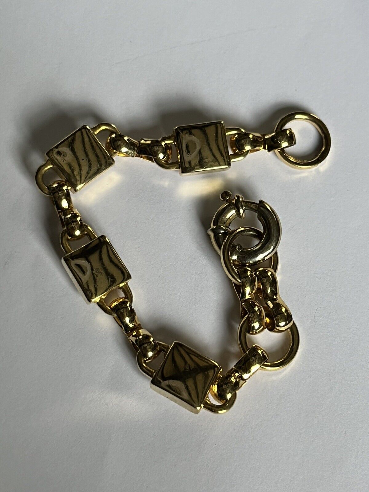 Vintage Gold Plated Diamanté Link Bracelet