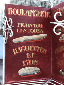 French Bakers Rack / Shelves With Hand Painted Decoration. Tall Free Standing