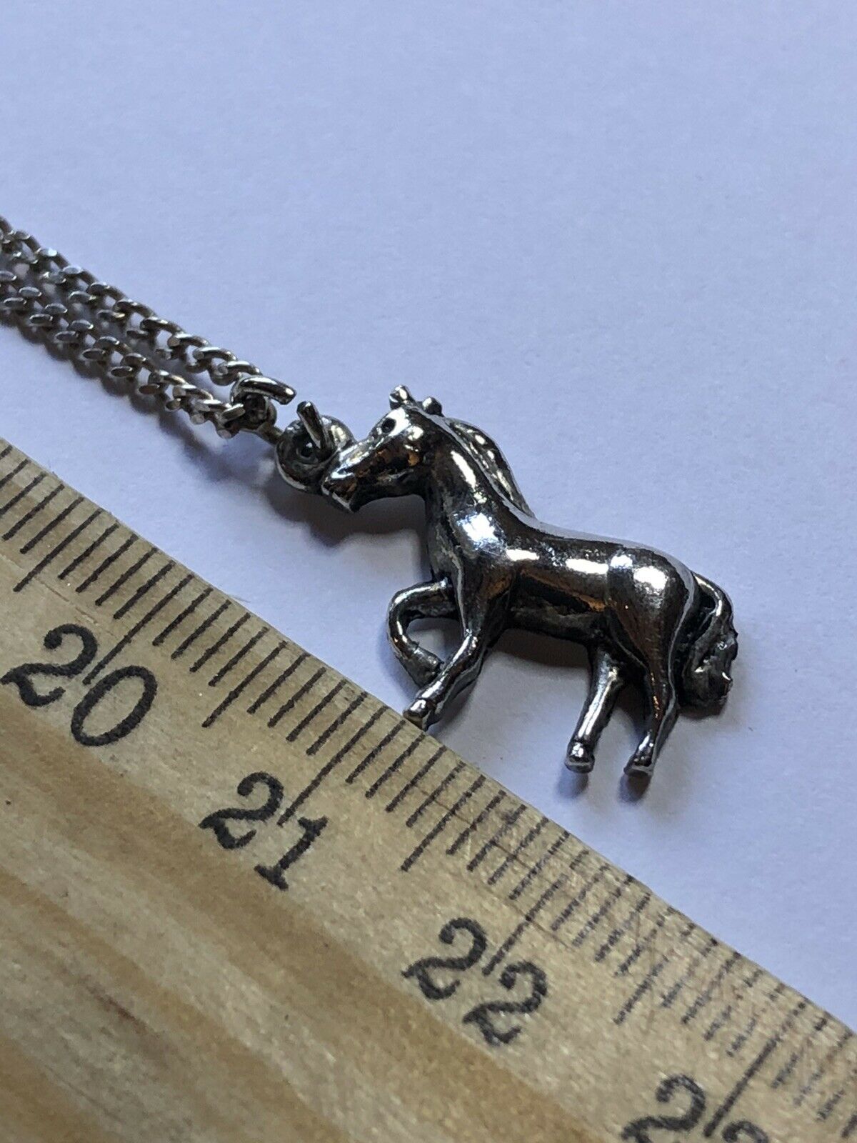 Vintage Silver 925 Horse Pendant Necklace
