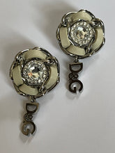 Dolce And Gabbana Signed Drop Diamanté Earrings