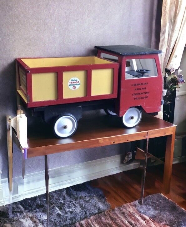 Large Vintage Wooden Model Of A Lorry