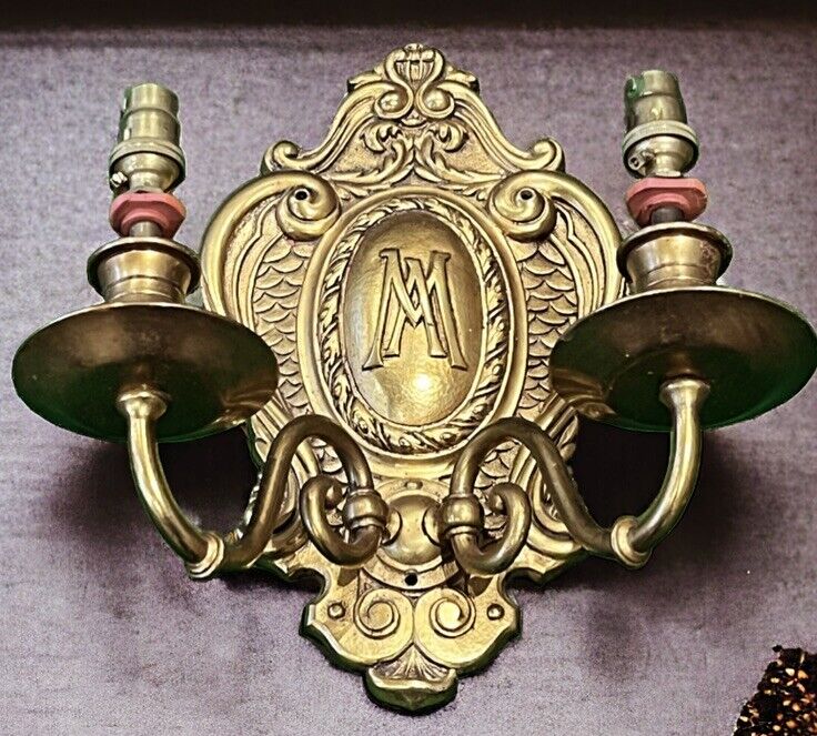 Brass Wall Wall Light. With MA Or AM Initials