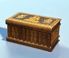Walnut & Marquetry Jewellery Box with Secret Compartment. We ship WORLDWIDE.