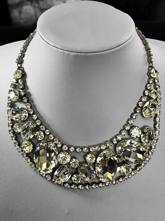 Vintage Large Diamanté Collar Bracelet