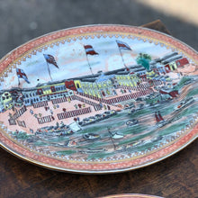 Pair Of Chinese Platters Decorated With Coastal Scenes