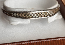 Vintage Silver 925 Stylish Two Tone Modernist Bracelet 13.82g