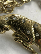 Vintage 1980s / 90s Kenneth J Lane K.J.L Panther Leopard Statement Chain Belt