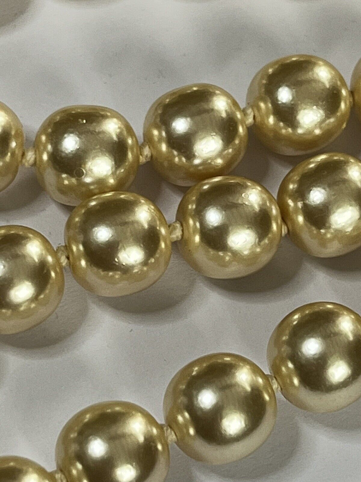 Vintage Faux Pearl Double Strand Necklace