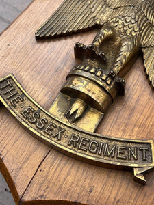 Antique & Very Rare Essex Regiment Brass Mess Plaque