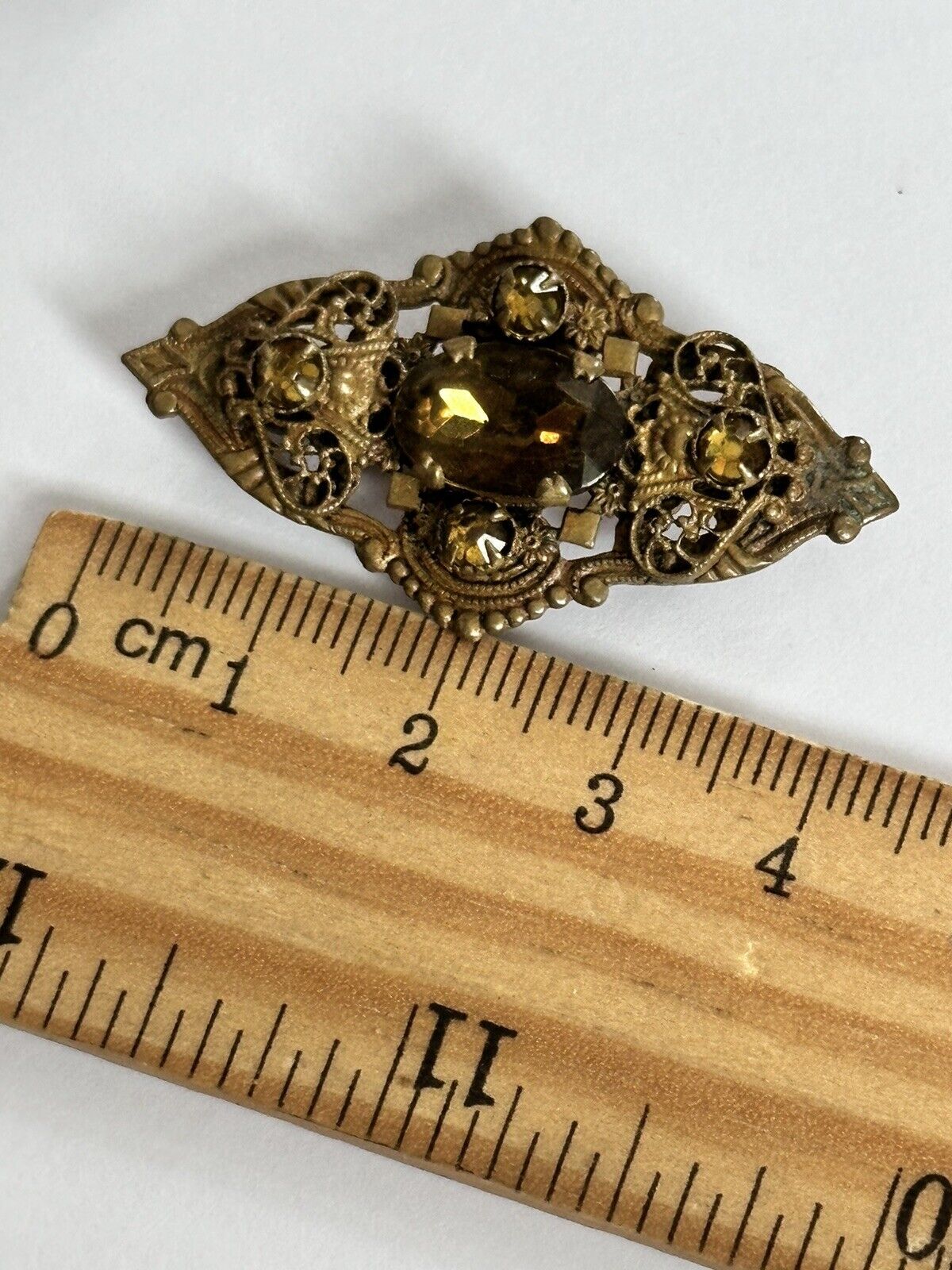 Vintage Czech Crystal Brooch