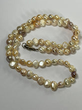 Vintage Freshwater Pearl Grey White Pink Silver Clasp