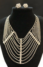 Vintage Statement White Stone Necklace Earring Set