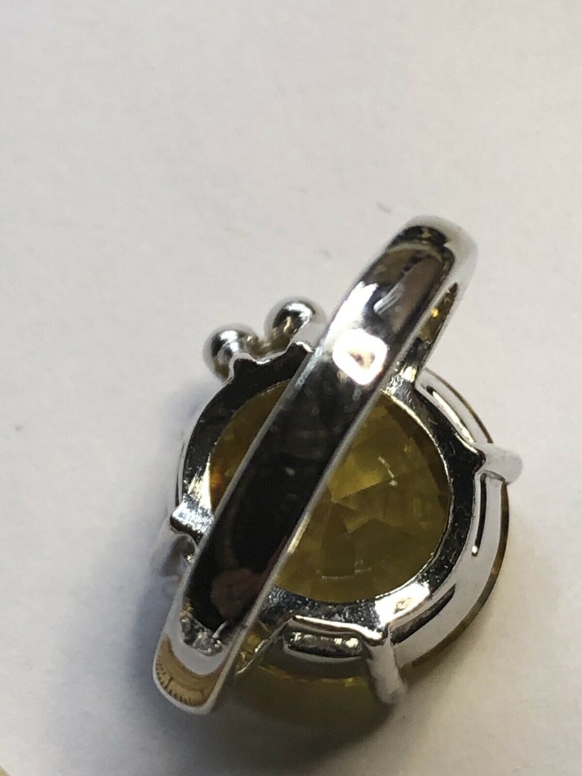 Vintage Rhodium Plated Butterfly Cubic Zirconia Statement Ring