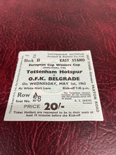 Tottenham Hotspur V O F K Belgrade Semi Final European Cup Ticket