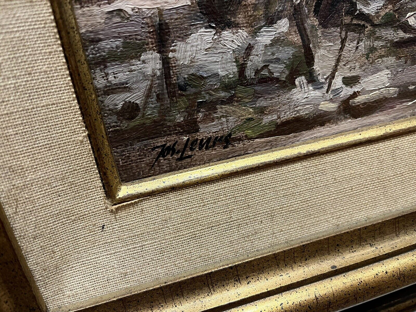 Signed Oil On Canvas In Original Frame.