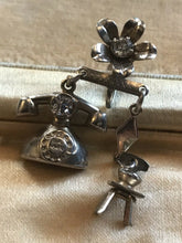 Vintage Unusual Telephone And Chair Screwback Earrings