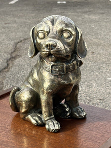 Brass Figure Of A Dog, Highly Detailed And Heavy.