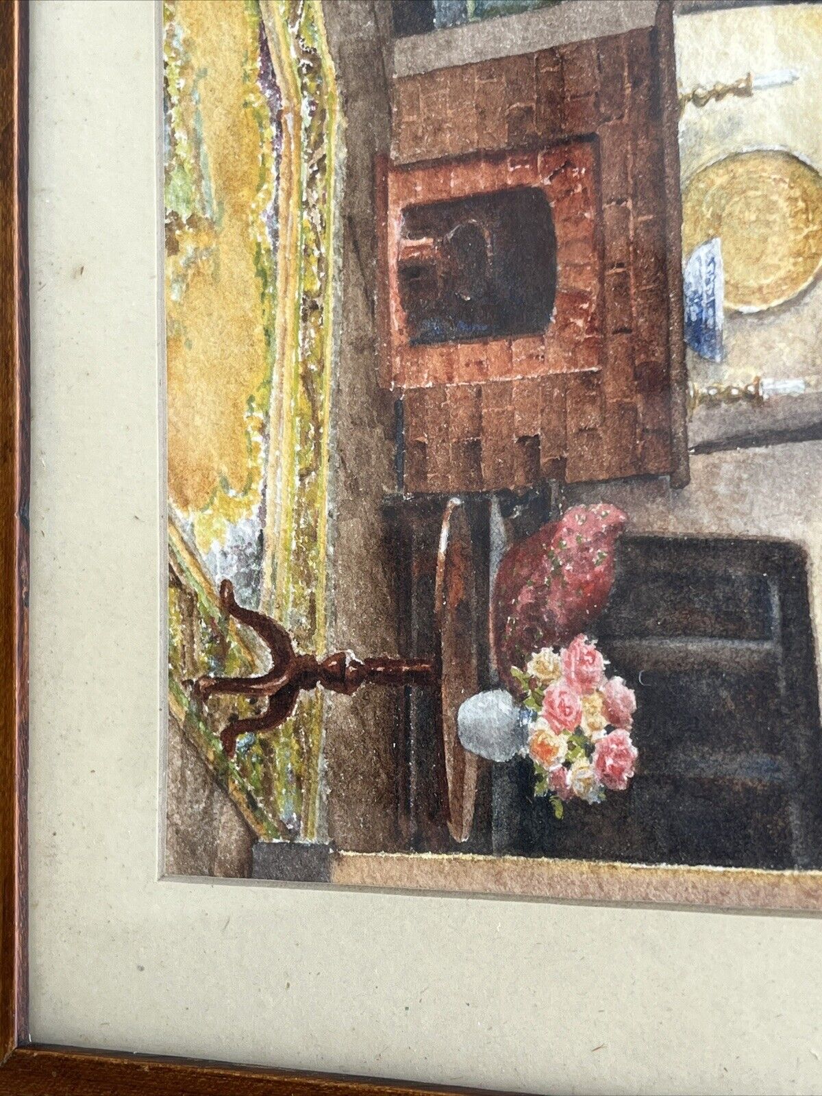Architectural Watercolour Of A Lounge, Signed, M Bateman  & Dated.