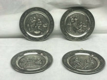 Set Of 4 Highly Detailed Metal Plaques
