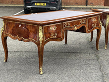 Pair Of Large Inlaid Kingswood Desks With Brass Decoration, Very Impressive.
