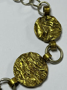 Vintage Gold Tone Textured Bracelet