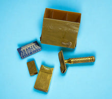 Vintage Gold Gillete Razor Set In Original Case