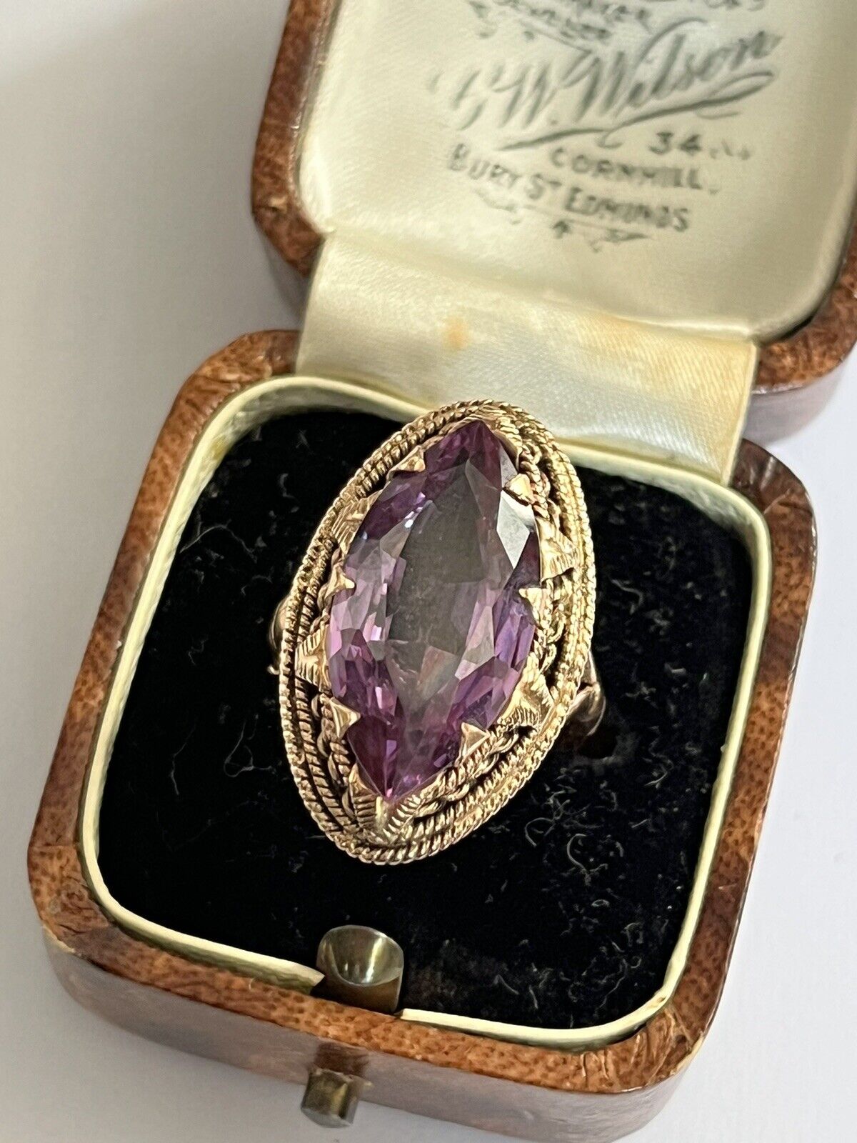 Vintage Egyptian 12ct Gold Tanzanite Statement Ring