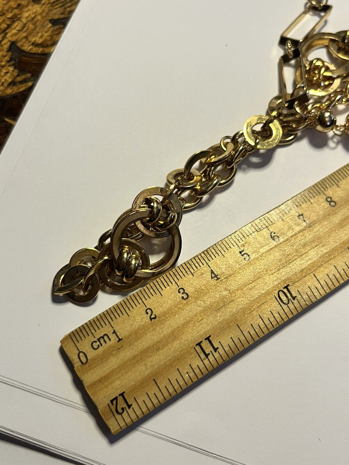 Vintage Long Length Gold Plated Double Strand Necklace