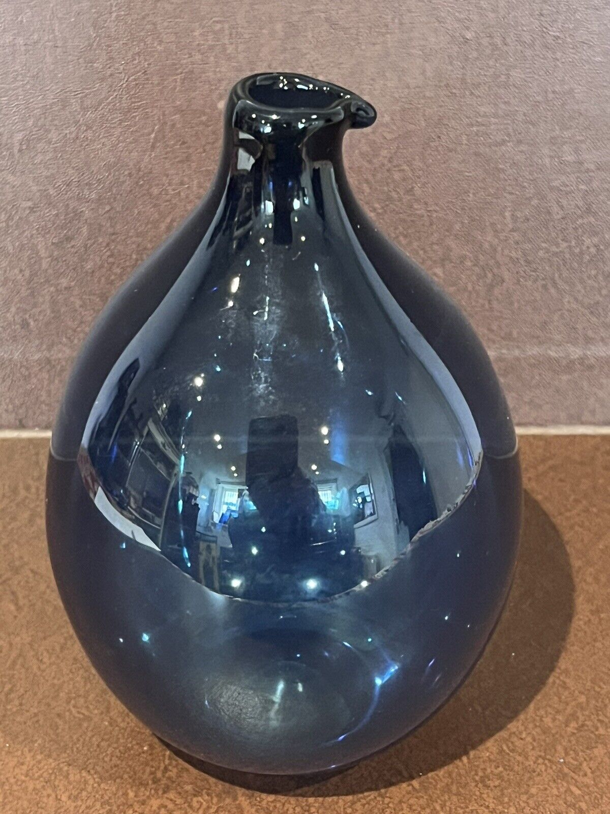 Tino Sarpaneva Signed Blue Bird Decanter / Bottle. Mid Century