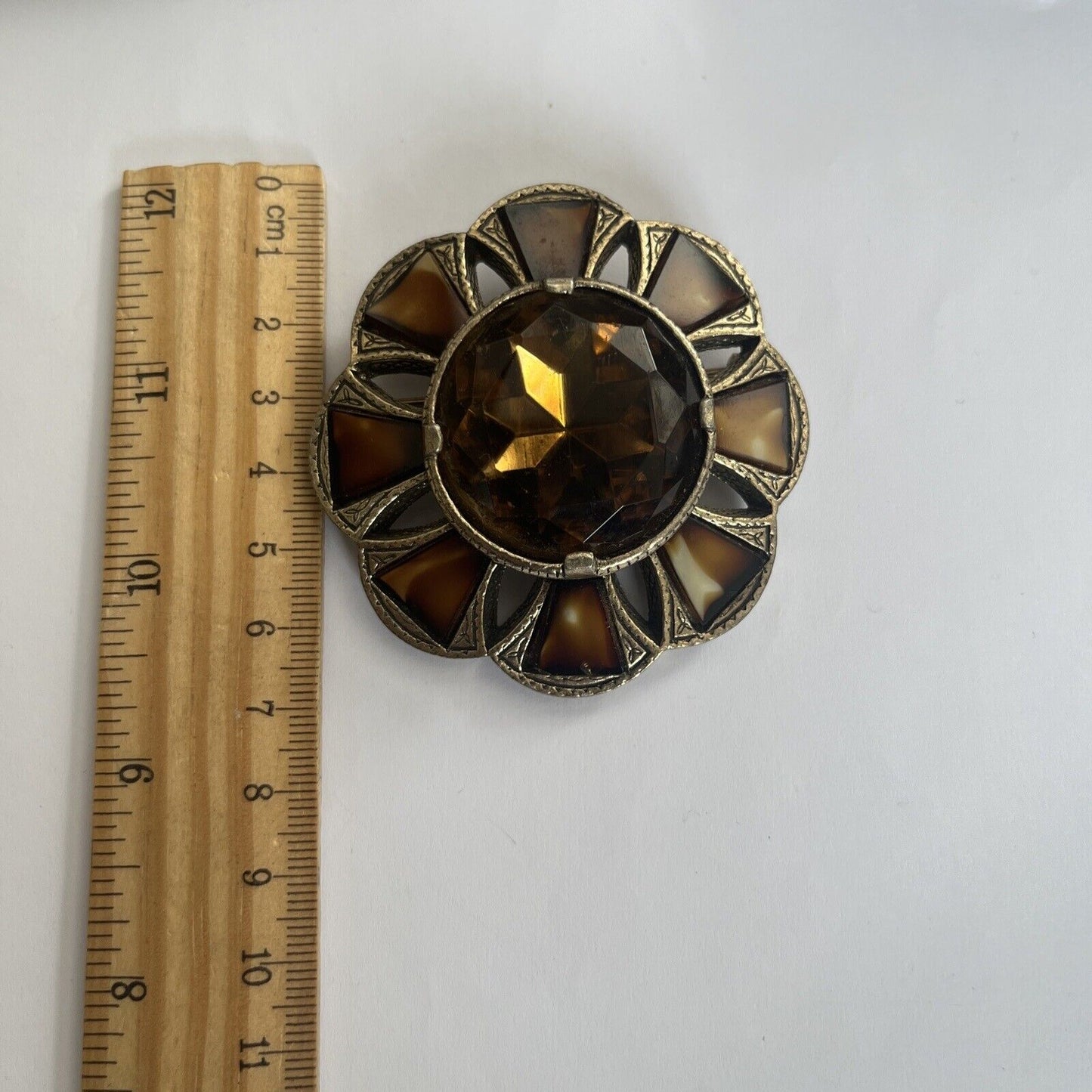 Vintage Signed Miracle Large Brooch