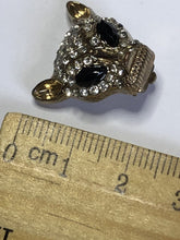 Vintage Jaguar Leopard Diamanté Clip On Earrings
