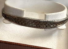 Vintage Silver 925 Stylish Two Tone Modernist Bracelet 13.82g