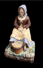 Majolica Fisherman And His Wife, Very Good Quality. Large In Size.