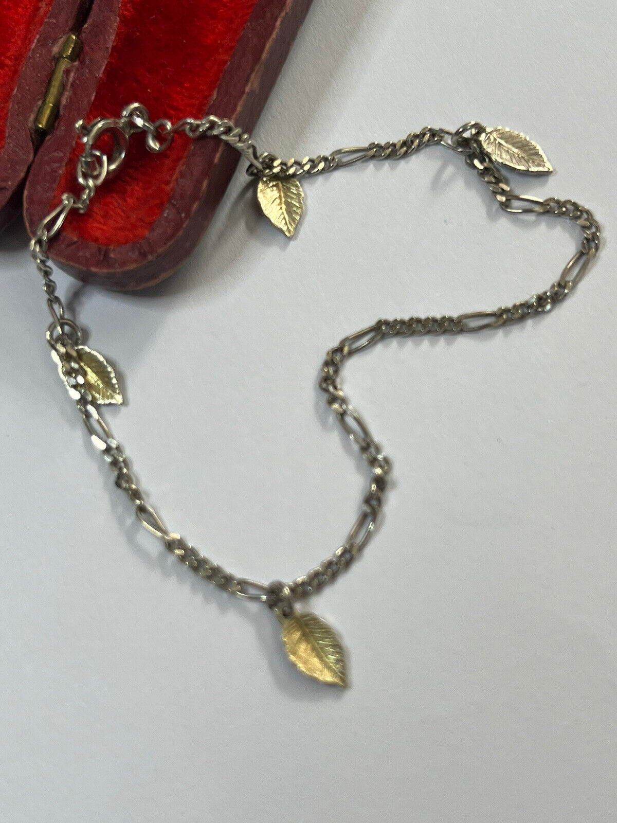 Vintage Silver 925 Heart Padlock 4 Charm Bracelet