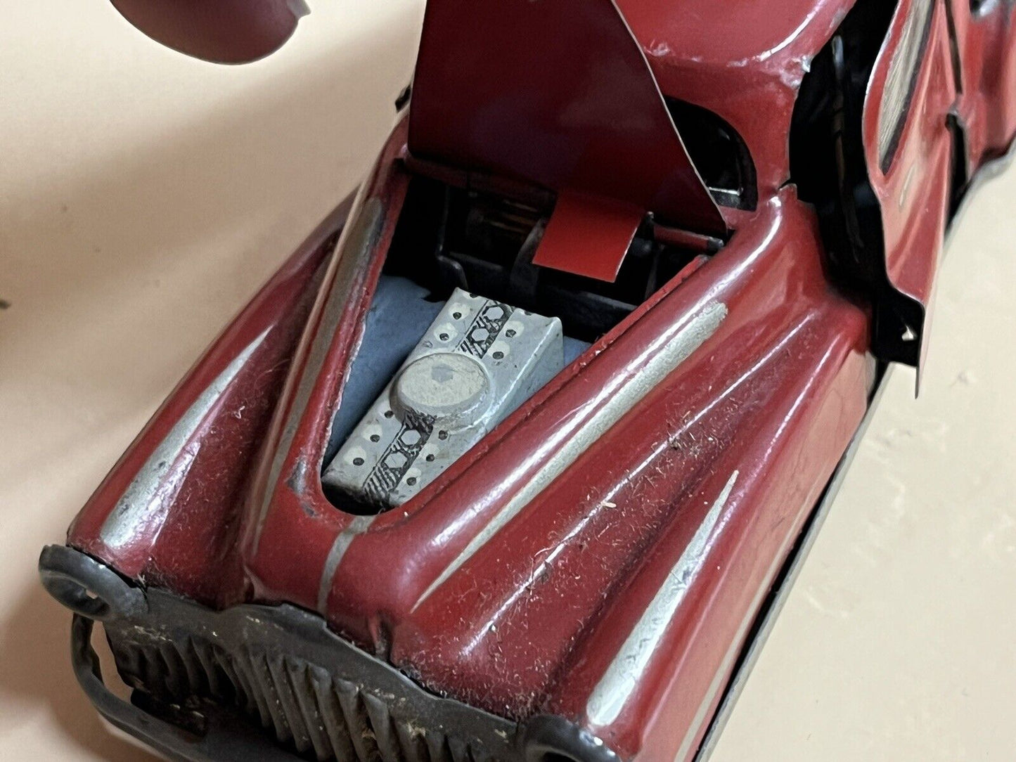 Old Metal Clockwork Toy Car.