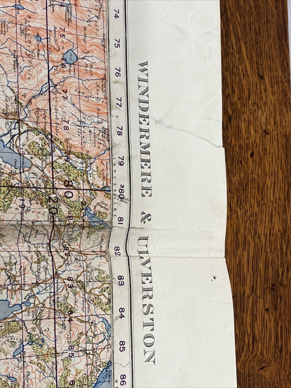 Military Edition Map Of Windermere & Ulverston