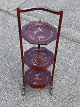 Edwardian Japanned Folding Cake Stand. Great for cream teas in the garden