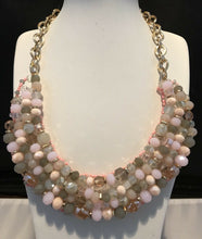 Superb Polished Natural Stone Beaded Statement Necklace