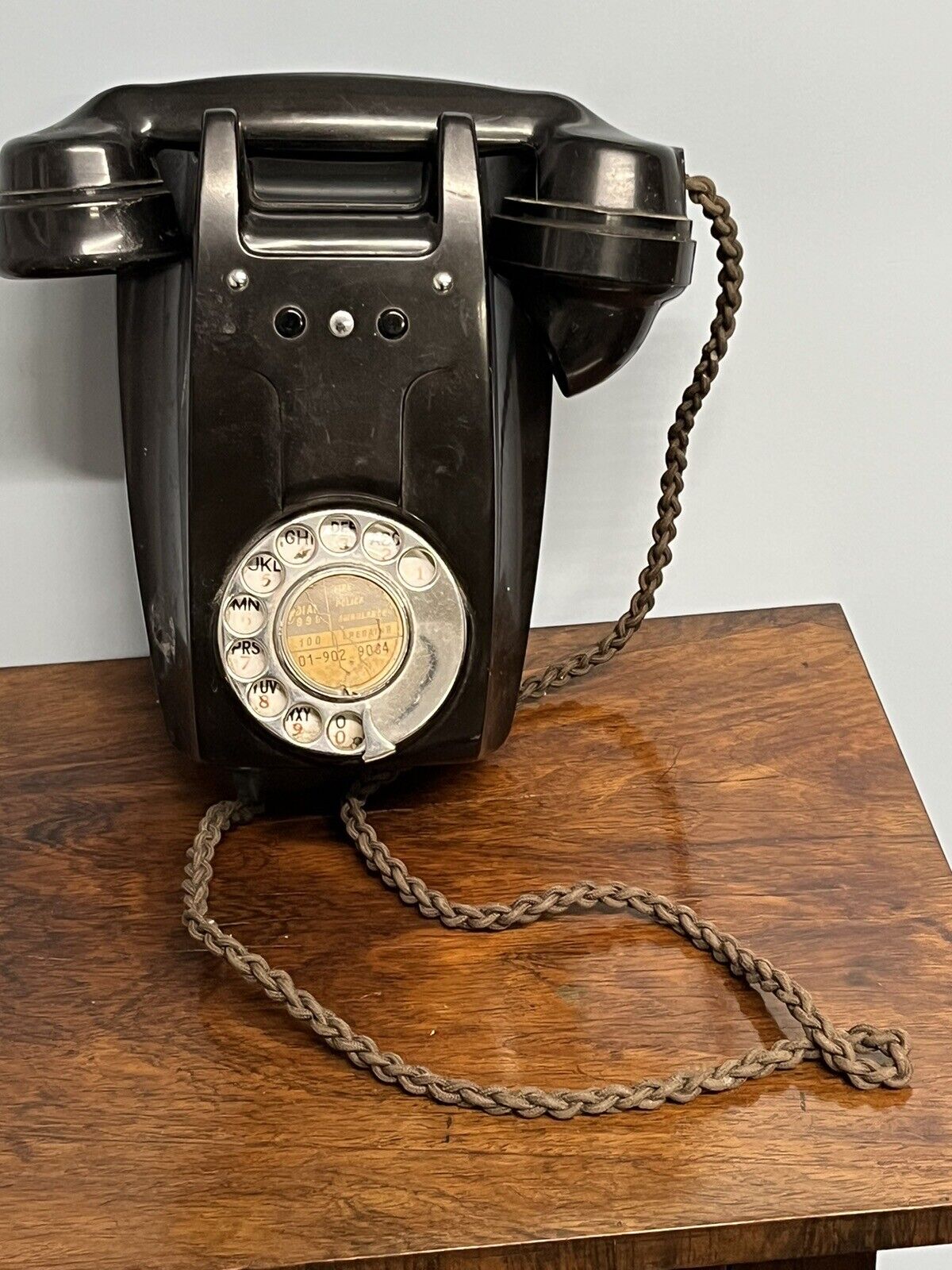 Bakelite Wall Telephone In Black