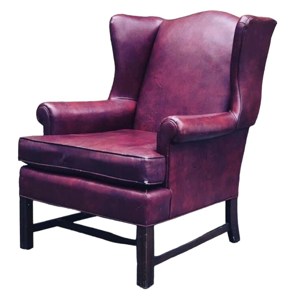 Armchair In Faux Red Leather