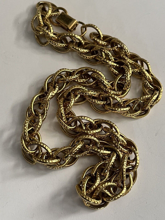 Vintage Gold Tone Chunky Chain Necklace