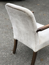 Antique Armchair In Mahogany And Upholstered. Reading Chair. Library Chair.