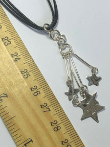 Vintage Silver 925 Stars Pendant Necklace